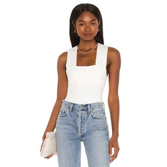 Free People Tops - Free People She's So Sleek Bodysuit Ecru Women's Size Medium